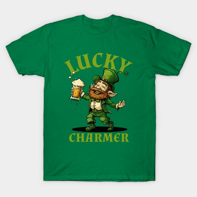 Lucky Charmer Leprechaun St Patrick's T-Shirt by ExpressiveThreads